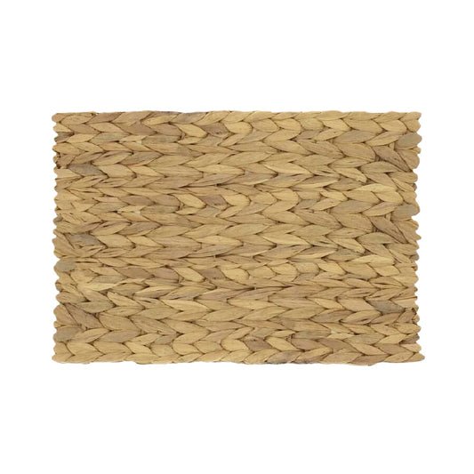 Posavasos rectangular de fibra natural trenzada